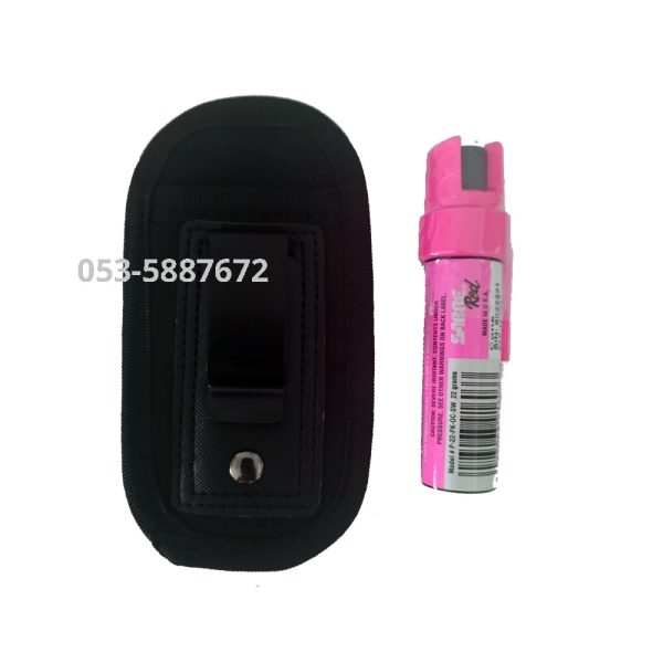 גז פלפל חוקי 22 גרם להגנה עצמית סברה רד Sabre Red ורוד – יחידה אחת + נרתיק נשיאה עם קליפס